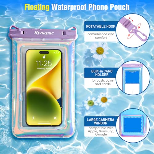 Up to 10''] Waterproof Phone Pouch Floating
