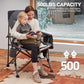 Oversized Folding Camping Chair for Adults with Adjustable Lumbar Support