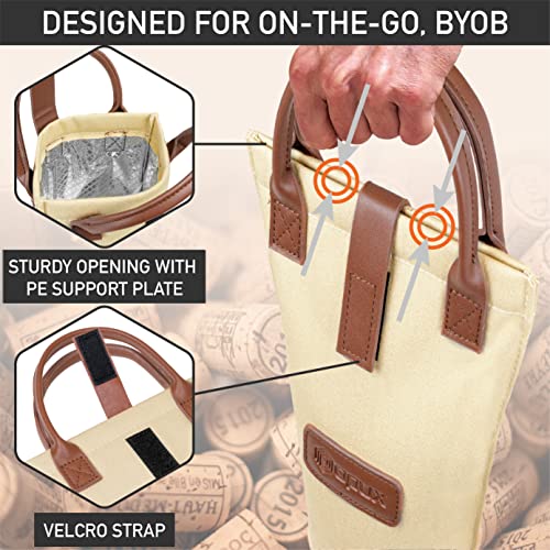Single Bottle Wine Bag Carrier