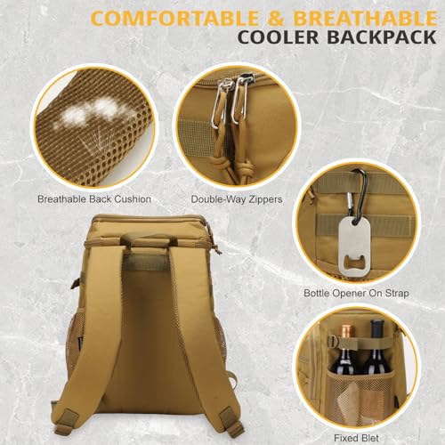 25L Insulated Cooler Backpack Water (42 Count)