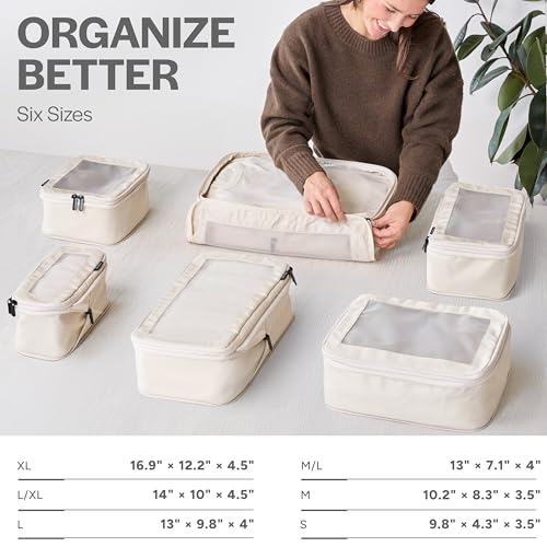 Compression Packing Cubes for Travel (6 Count)