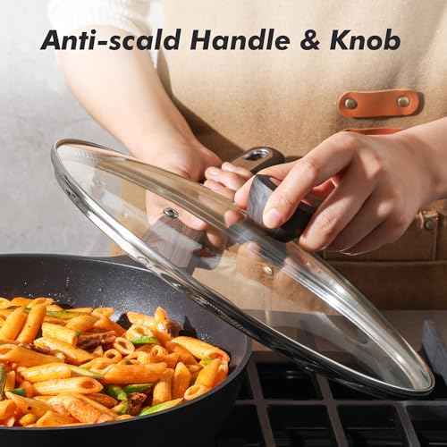 8inch Nonstick Frying Pan Paella Pan with Lid