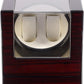 Uten Automatic Watch Winder Box Luxury Wooden Watch Storage Case, Double Watch Winder with Quiet Motor 4 Rotation Mode for Father's Day Gift for Him, Birthday Gift. Red
