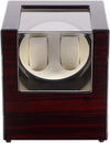 Uten Automatic Watch Winder Box Luxury Wooden Watch Storage Case, Double Watch Winder with Quiet Motor 4 Rotation Mode for Father's Day Gift for Him, Birthday Gift. Red
