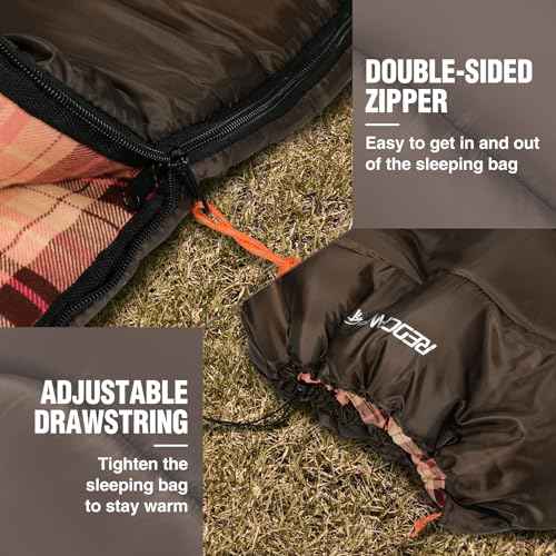 Cotton Flannel Sleeping Bag for Camping (2 Count)
