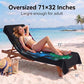 2 Pack Microfiber Beach Towels Oversized 71x32 Black Skull Mandala (2 Count)