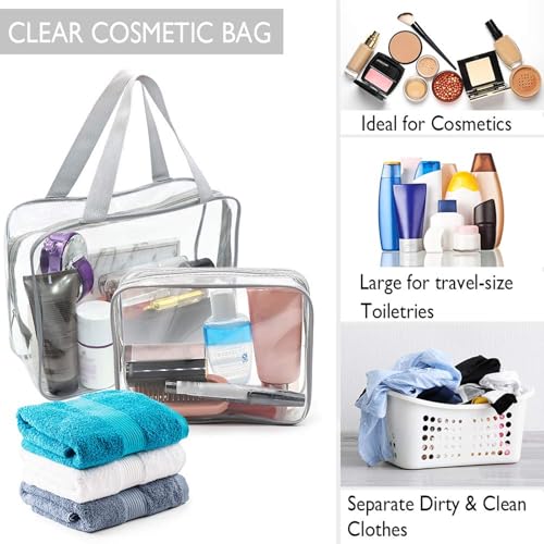 6 Packs Clear Makeup Bags
