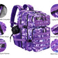Military Tactical Backpack for Men and Women 45L Army 3 Days Assault Pack Bag Large Rucksack with Molle System Purple White