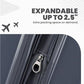 Carve 20 Inch Carry On Expandable Hardside Upright Suitcase with 360° Spinner Wheels