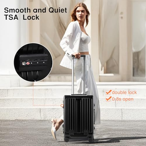 Zipperless 20 Inch Carry On Luggage