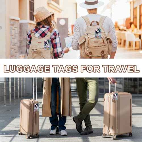 2 Pcs Book Skull Luggage Tags for Suitcase (2 Count)