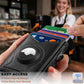 Men Slim Magnetic Leather Airtag Wallet Metal Case Money Clip