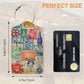 Retro Wanderlust Stamps 3 PCS PU Leather Luggage Tags for Suitcase (3 Count)