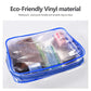 4Pcs Crystal Clear PVC Travel Toiletry Bag Kit for Women Men (4 Count)