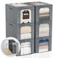 Clothes Storage Bins with Metal Frame for Closet (6 Count)