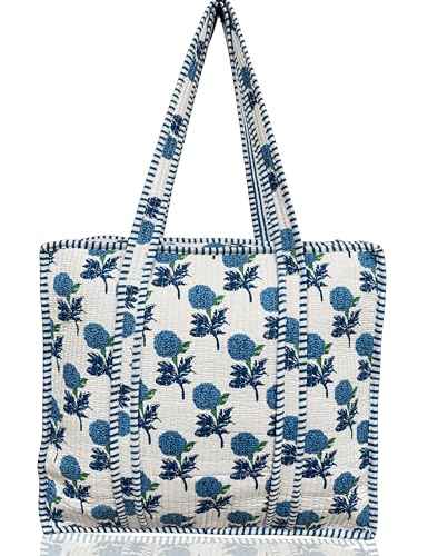 100% Cotton Quilted Tote Bag For Women