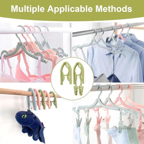 24 Pcs Travel Hangers with 48 Pcs Clips (24 Count)
