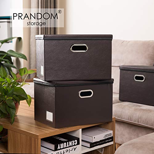 Collapsible Storage Bins with Lids [3 (3 Count)