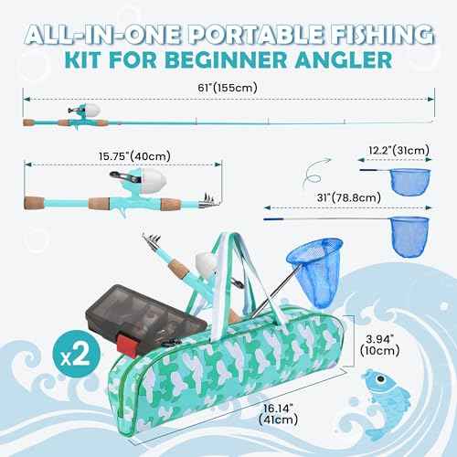 Kids Fishing Pole 2 Pack (2 Count)