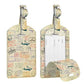 2 Pack Luggage Tags Leather Name ID Labels with Privacy Cover (2 Count)
