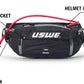 USWE Zulo Hydration Hip Pack - with Organizer and Side Pockets, Bounce Free Hip Belt (6L, Black)