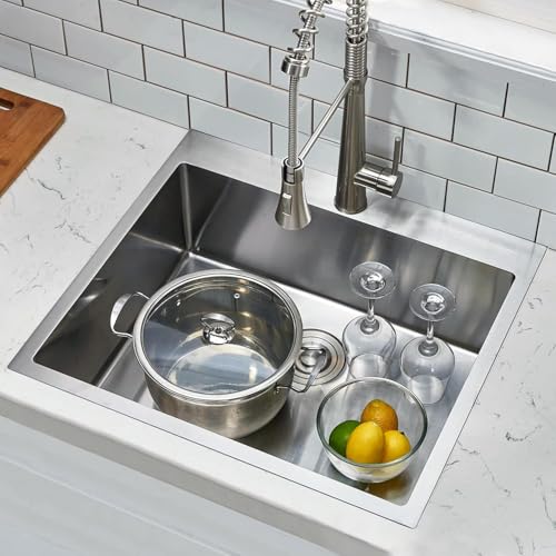 25 x 22 Inch Drop In Kitchen Sink
