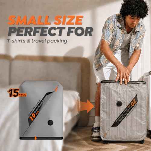 Rechargeable Wireless Pump Travel Storage Bags Set (15 Count)