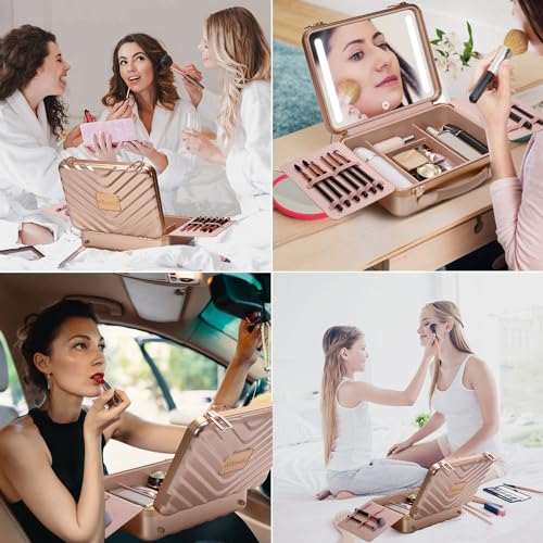 Travel Makeup Case with Mirror