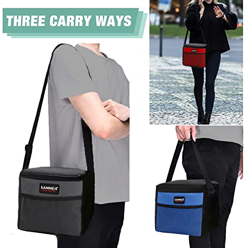 6 Can 5L Lunch Bag for Women Men Portable Lunch Box Small Cooler Bag Soft Collapsible Reusable Insulated Lunch Tote for Everyday Work Travel