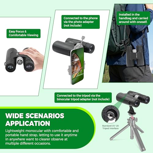 10x42 Compact Binoculars BK7 Prism as Gift for Bird Watching