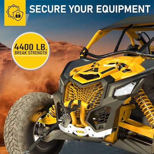 Heavy Duty Ratchet Straps & Soft Loops (4 count)