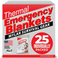 Emergency Blanket Mylar Thermal Space Survival Gear & Supplies 25 (25 Count)