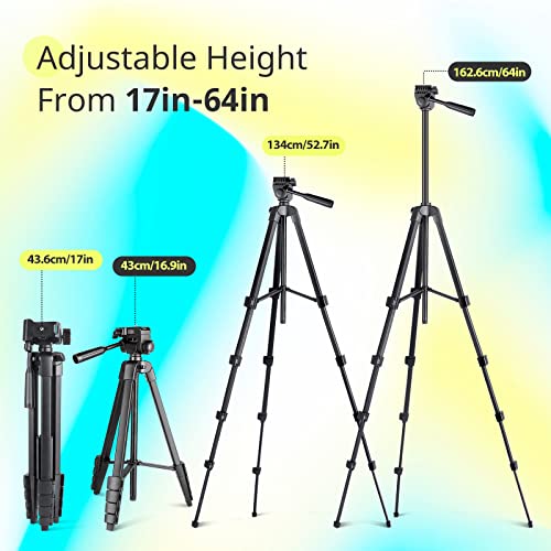 64" Camera Tripod Stand for iPhone & iPad