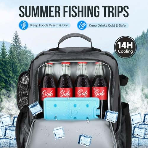 Fishing Backpack with Rod Holders 45L Large Water
