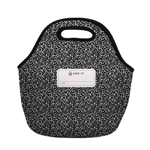 LunchTote Zippered Bag Insulated Neoprene Caddy (Compose Yourself / Large 4.5 Quart Lunch Tote)
