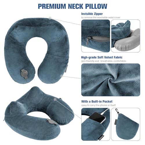 Inflatable Travel Pillow for Sleeping Airplane