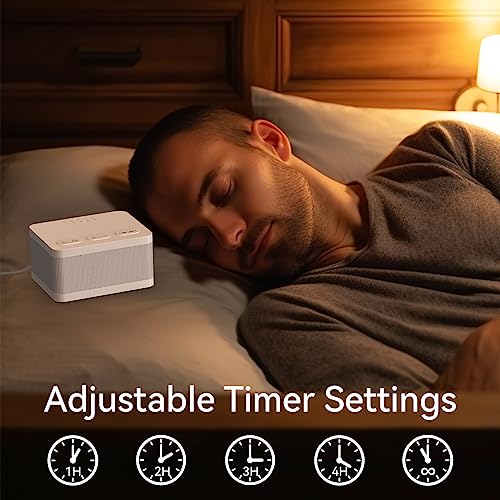 Sound Machine White Noise Machine with 30 Soothing Sounds 32 Levels Volume 5 Timers and Memory Function Effectively Blocks Noise Ideal Sleep Machine for Baby Kids Adults…