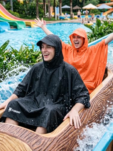 Hooded Rain Poncho for Adults