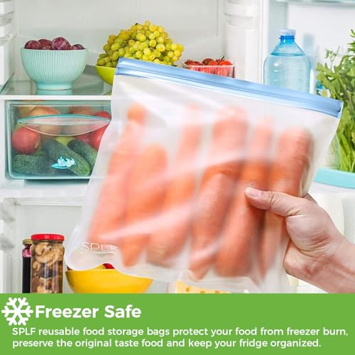 12 Pack Dishwasher Safe Reusable Freezer Bags (12 Count)