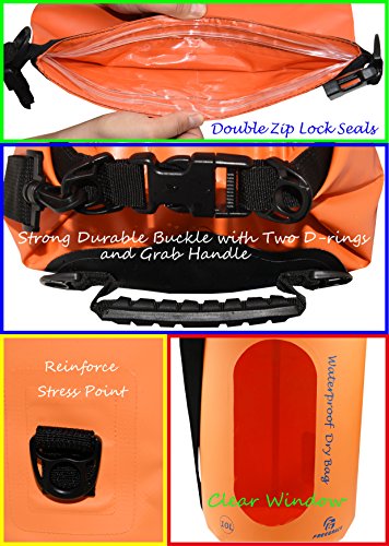 Waterproof Dry Bag with Double Zip (3 Count)