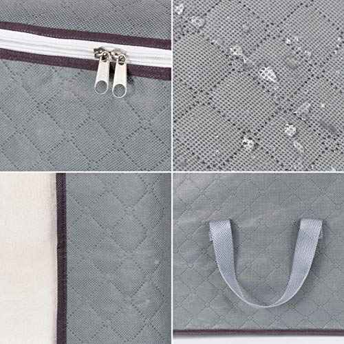 3Pcs Zippered Storage Bag for Closet King Comforter (3 Count)