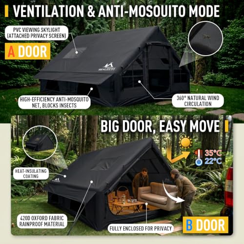 129 ft² Large Inflatable Tent for Camping