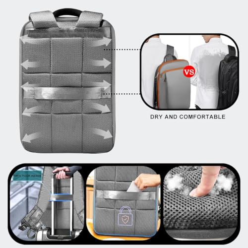 Slim Expandable 15 15.6 16 Inch Laptop Backpack Anti Theft Travel Business Durable Computer Bag