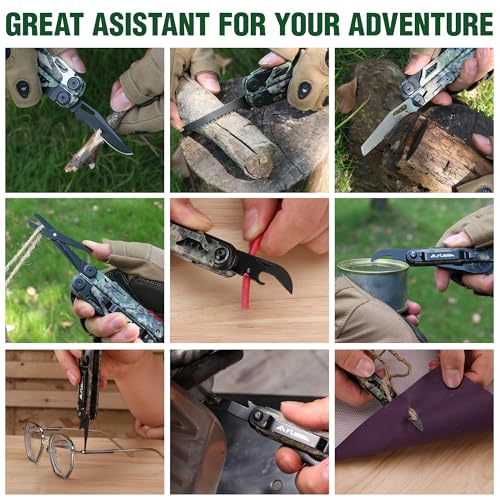 18-in-1 Camo EDC Multitool Pliers Fire Starter with Sheath