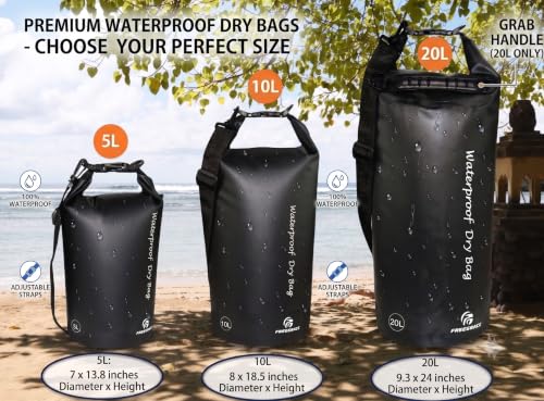 Waterproof Dry Bag with Double Zip (3 Count)