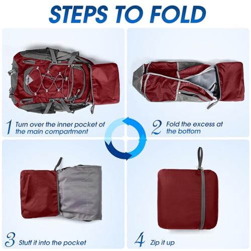 Hiking Backpack 40L Packable Lightweight Camping Daypack Men Women