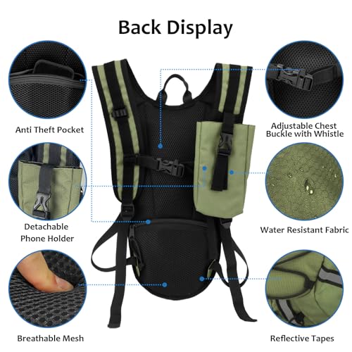 Lightweight Hydration Backpack 2L Water Bladder Pack