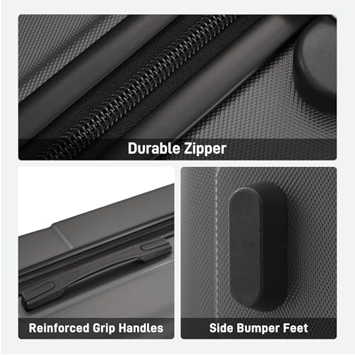 Luggage Set 6 Piece Carry on Hardcase Suitcase with Travel Bags (6 Count)