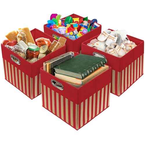 13 Inch Foldable Cube Storage Bins with Handles (3 Count)