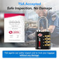 Dual-Opening: Key or Combination Access Lock, Use Key to Recover Code If Forgotten, TSA Approved Locks for Luggage, Pelican case, Travel, Gym, School, Stainless Steel Shackle. (Black 2 Pk) (2 Count)